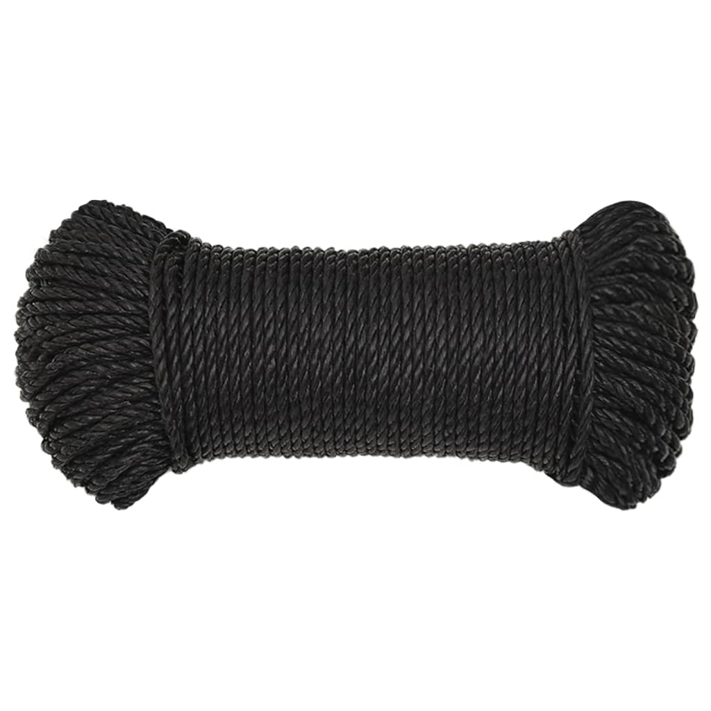 Vidaxl werkouw 3 mm 100 m Polroprope schwaarz