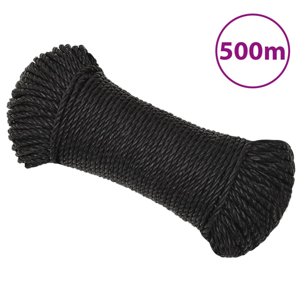 Vidaxl werkouw 3 mm 500 m Polyprope schwaarz