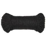 Vidaxl werkouw 8 mm 50 m Polroprope schwaarz