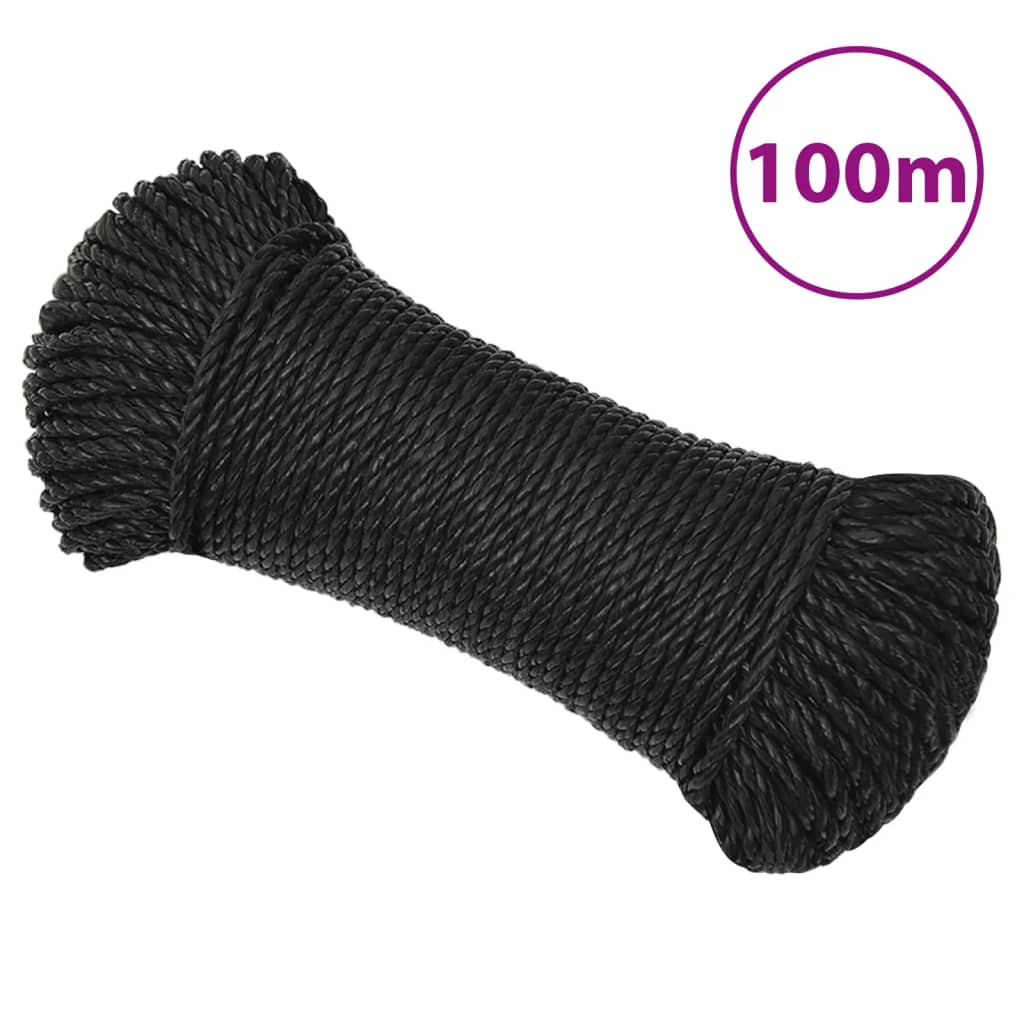 Vidaxl Werkouw 8 mm 100 m polypropene black