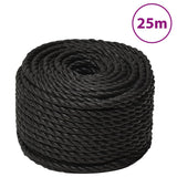 Vidaxl Werkouw 14 mm 25 m Polypropene black