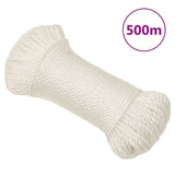 Vidaxl werkouw 3 mm 500 m polyprope wäiss