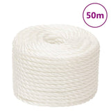 Vidaxl werkouw 12 mm 50 m polipropene bela