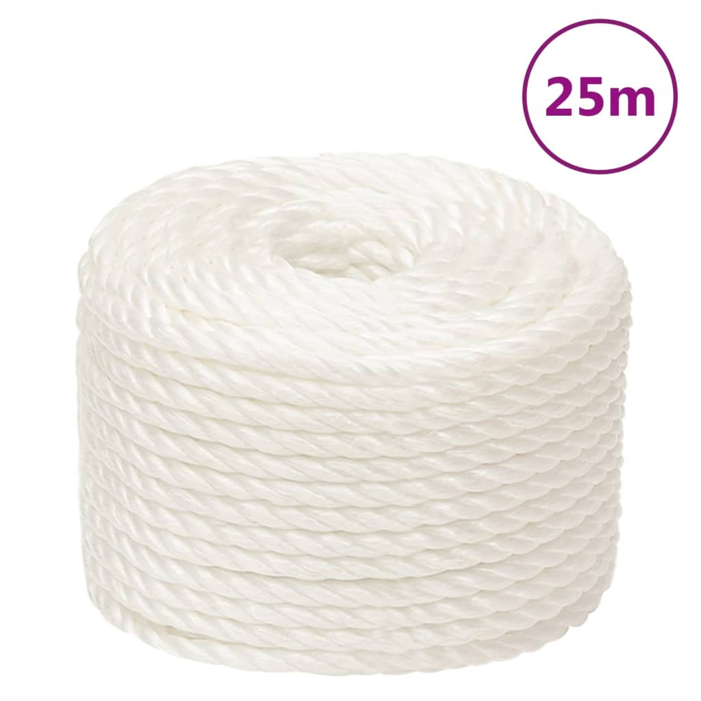 Vidaxl werkouw 24 mm 25 m polipropene bela