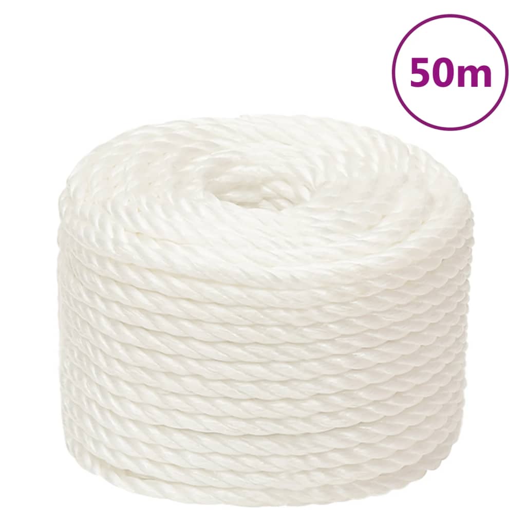 Vidaxl Werkouw 24 mm 50 m Polypropene white