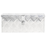 Casella di archiviazione Vidaxl 50x15x20.5 cm colorato in argento in alluminio