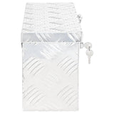 Vidaxl storage box 50x15x20.5 cm aluminum silver colored