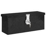 Casella di archiviazione Vidaxl 50x15x20.5 cm in alluminio nero