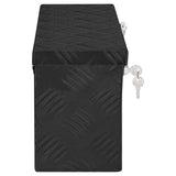 Casella di archiviazione Vidaxl 50x15x20.5 cm in alluminio nero