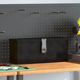 VIDAXL -Speicherbox 50x15x20.5 cm Aluminium Schwarz