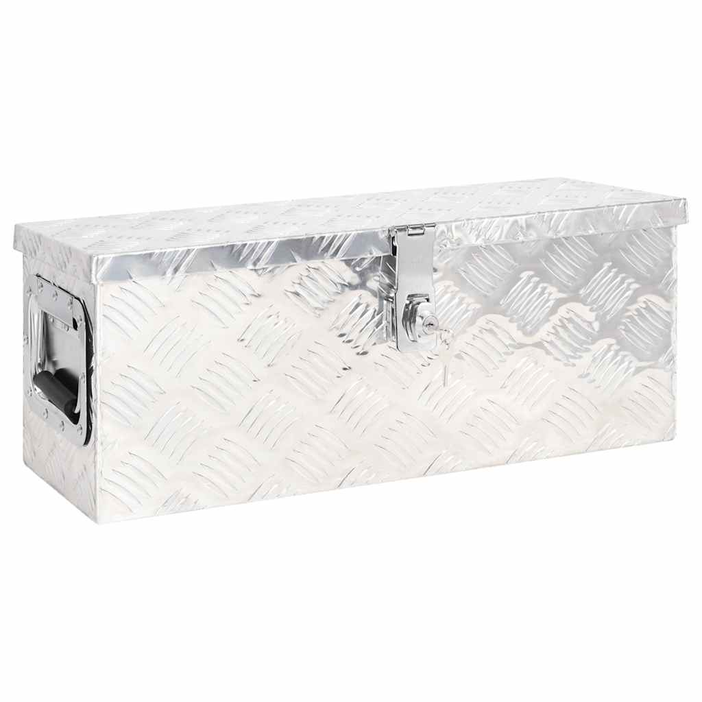 VIDAXL -Speicherbox 60x23.5x23 cm Aluminium Silber gefärbt