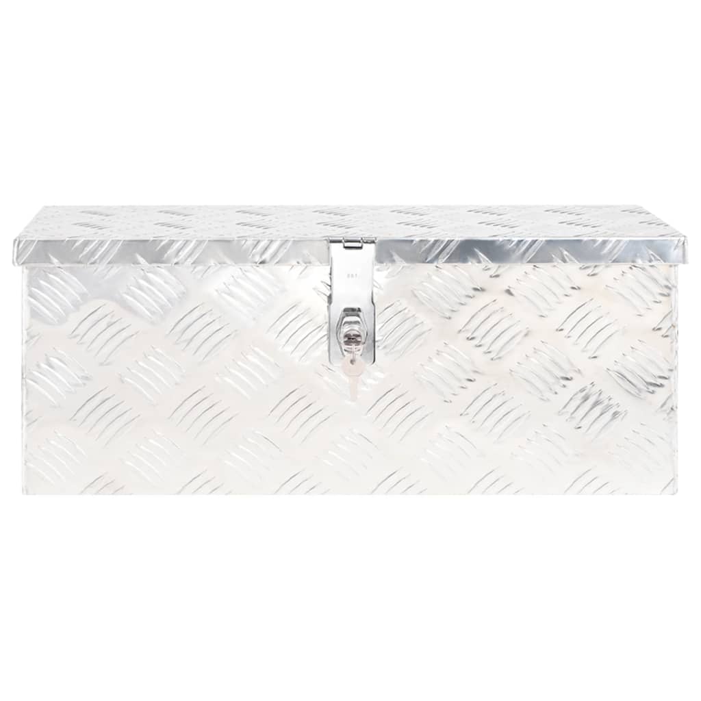 Vidaxl Storage Box 60x23.5x23 cm aluminiowy srebrny kolor
