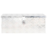 Vidaxl Storage Box 60x23.5x23 cm aluminiowy srebrny kolor