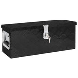 VIDAXL -Speicherbox 60x23.5x23 cm Aluminium Schwarz