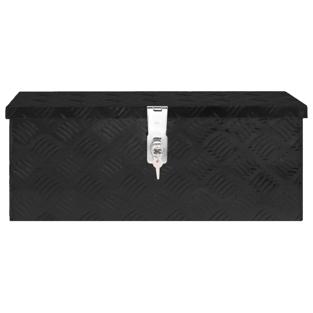 Vidaxl opbevaringsboks 60x23.5x23 cm aluminium sort