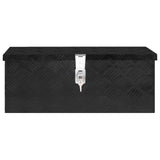 Vidaxl opbevaringsboks 60x23.5x23 cm aluminium sort
