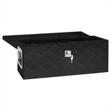 VIDAXL -Speicherbox 60x23.5x23 cm Aluminium Schwarz