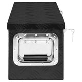 Vidaxl opbevaringsboks 60x23.5x23 cm aluminium sort