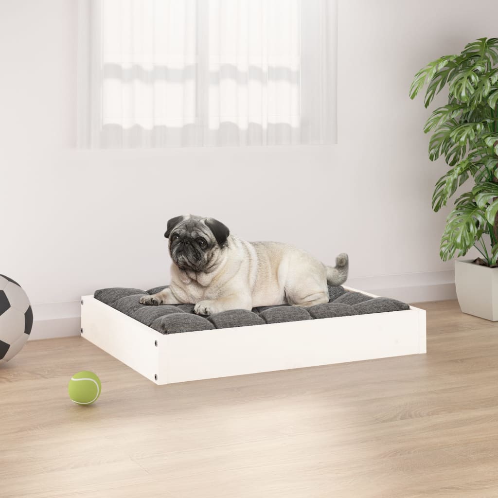 Vidaxl Hond Kuerf 61.5x49x9 cm falen Däiwel wäiss