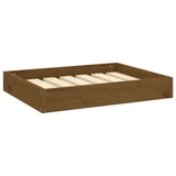 Vidaxl Dog Basket 61.5x49x9 cm Solid fyrretræbrun