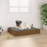 Vidaxl Dog Basket 61.5x49x9 cm Solid fyrretræbrun