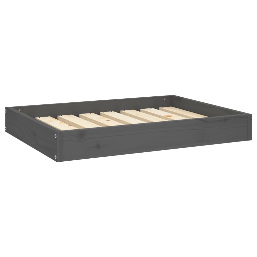 Vidaxl dla psów koszyk 71,5x54x9 cm stałego sosny szarości