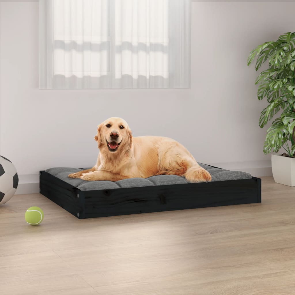 Vidaxl Dog Bask 71,5x54x9 cm stałe sosny czarny