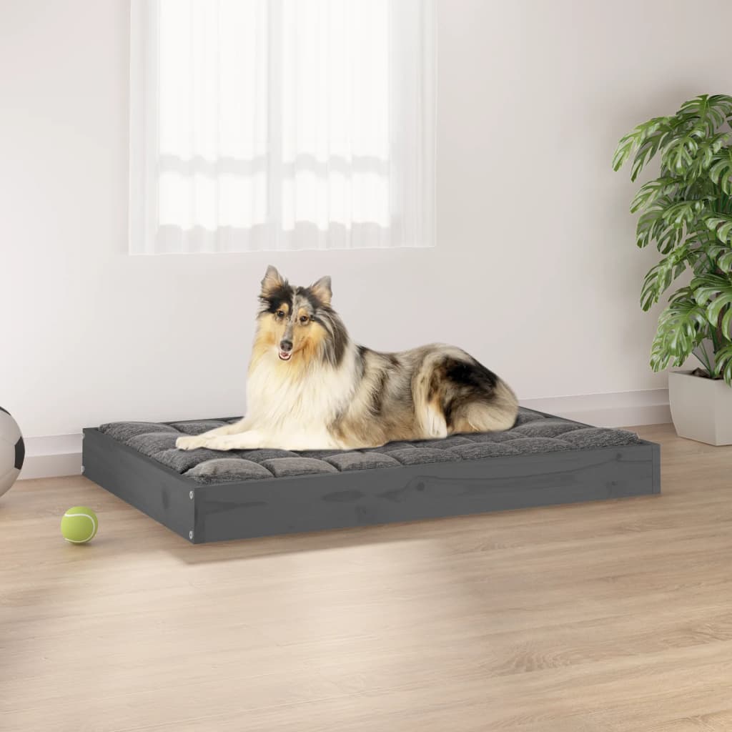 Vidaxl Dog Basket 91.5x64x9 cm Pine Gris gris