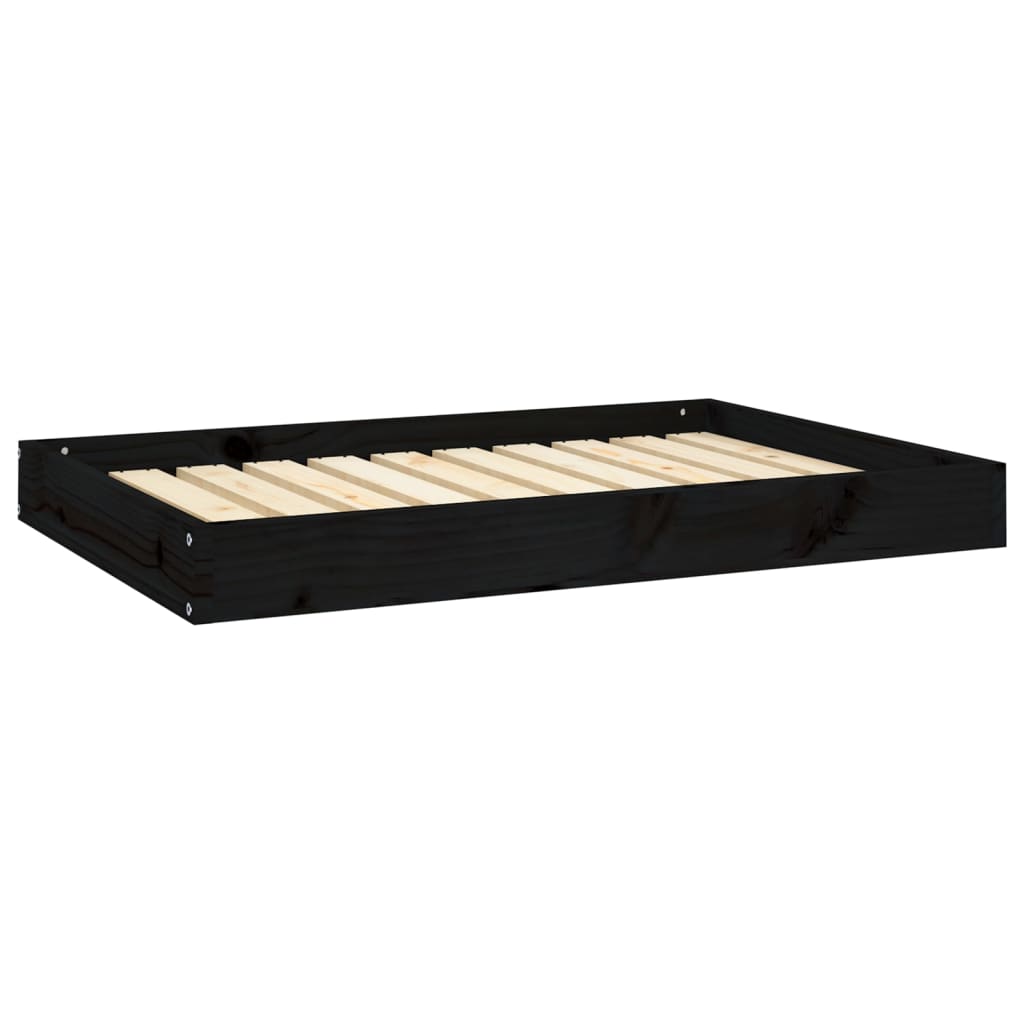 Vidaxl Dog Basket 91.5x64x9 cm Solid fyrretræ sort