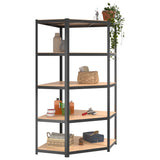 Vidaxl Hoekrek de 5 capas de acero protegida de madera antracita de color antracita