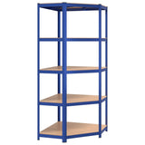 VidaXL Hoekrek 5-Layer Steel and processed wood blue