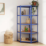 VidaXL Hoekrek 5-Layer Steel and processed wood blue