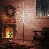 Vidaxl Berkenboom LED 96 LED LED WEAR WHITE 180 cm bílý