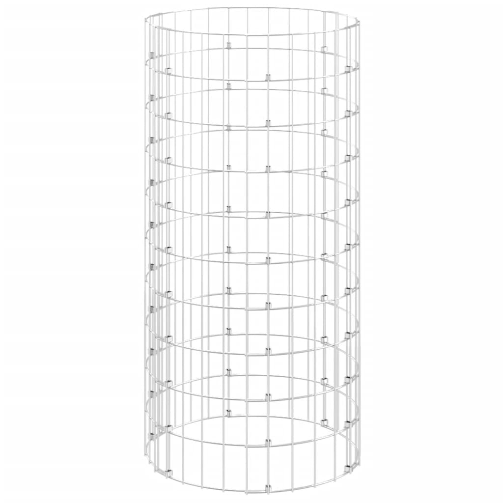Vidaxl kompostni bin Ø50x100 cm pocinkano jeklo