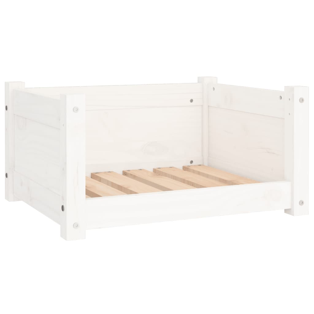 Vidaxl Hond Basket 55.5x45.5x28 cm feste Péiere wäiss