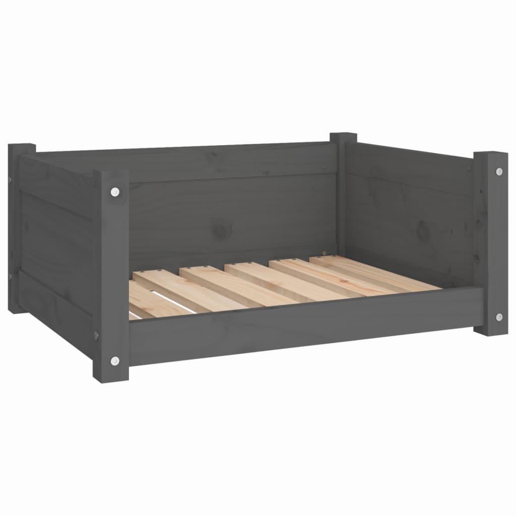 VidaXL dog basket 65.5x50.5x28 cm solid pine Gray