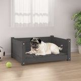 VidaXL dog basket 65.5x50.5x28 cm solid pine Gray