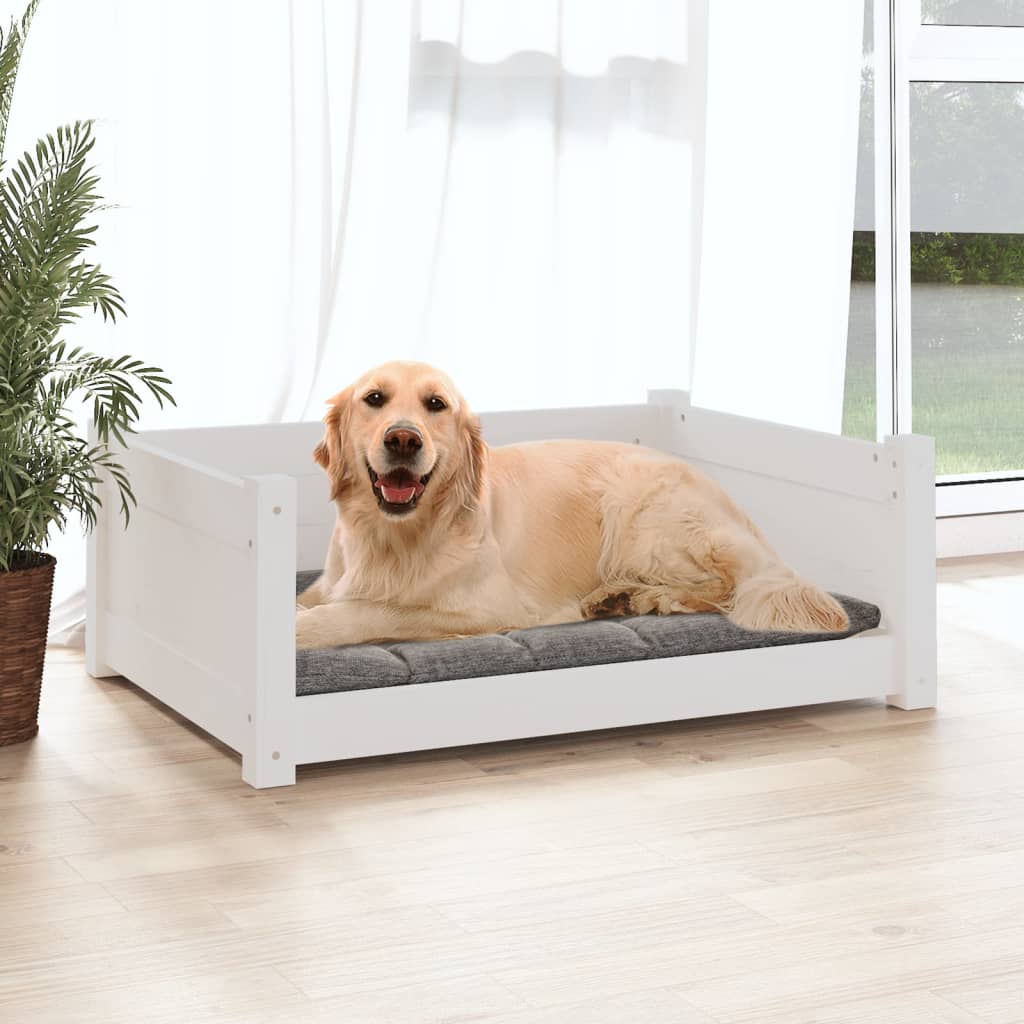 Vidaxl Hond Basket 75.5x55,5x28 cm feste Péiere wäiss