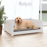 Vidaxl Hond Basket 75.5x55,5x28 cm feste Péiere wäiss