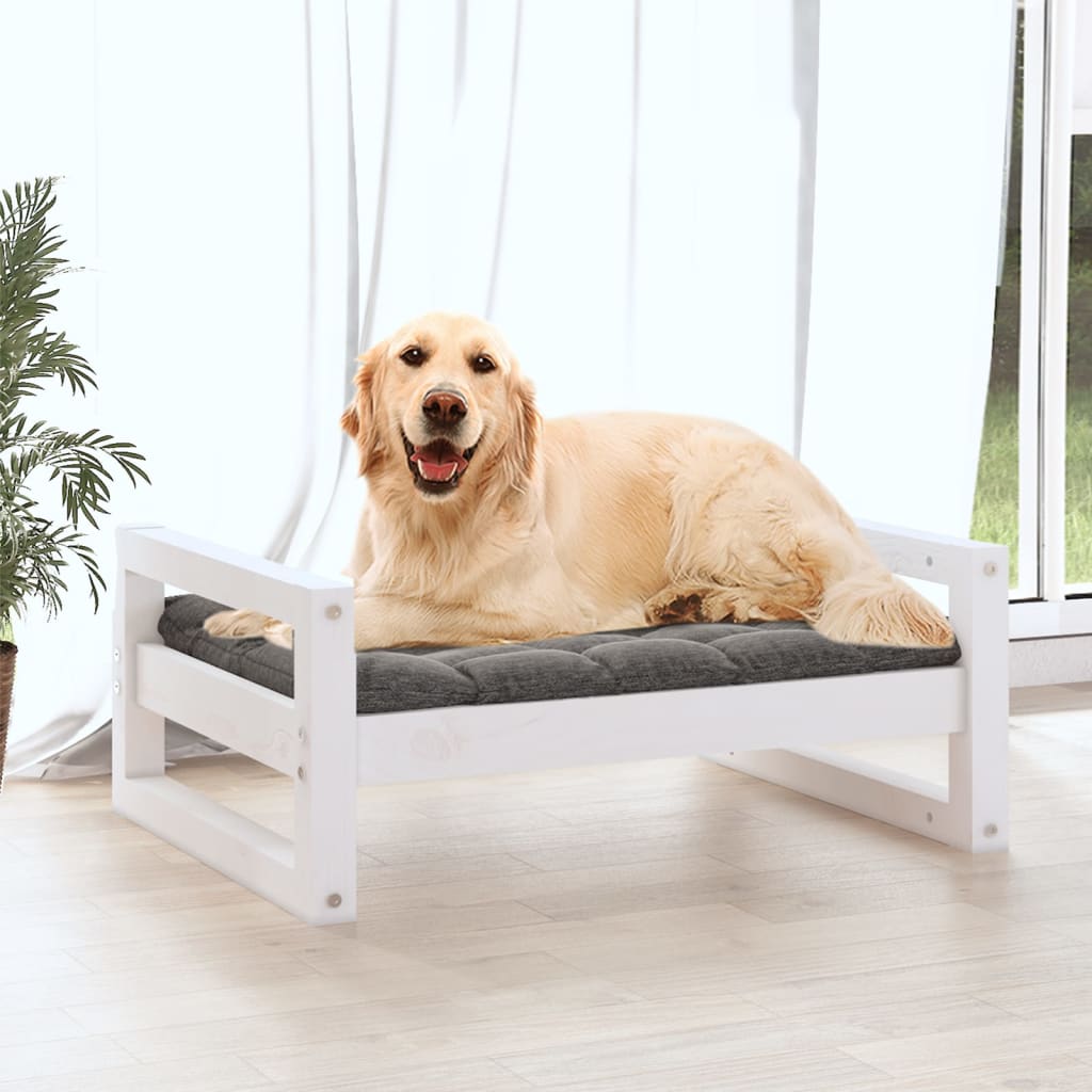 Vidaxl Hond Basket 75.5x55,5x28 cm feste Péiere wäiss