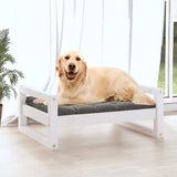 Vidaxl Hond Basket 75.5x55,5x28 cm feste Péiere wäiss