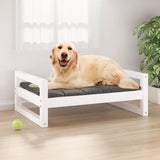 Vidaxl Hond Basket 75.5x55,5x28 cm feste Péiere wäiss