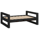 Vidaxl Hundekorb 75,5 x 55,5 x 28 cm Festkiefer Kiefer Schwarz