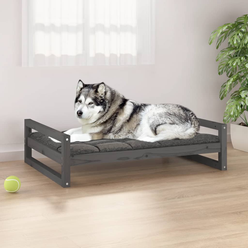 VidaXL dog basket 105.5x75.5x28 cm Solid pine Gray