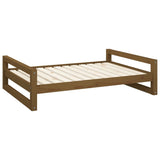 Vidaxl dog basket 105.5x75.5x28 cm solid pine honey brown