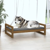 Vidaxl dog basket 105.5x75.5x28 cm solid pine honey brown