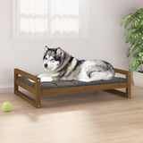 Vidaxl dog basket 105.5x75.5x28 cm solid pine honey brown