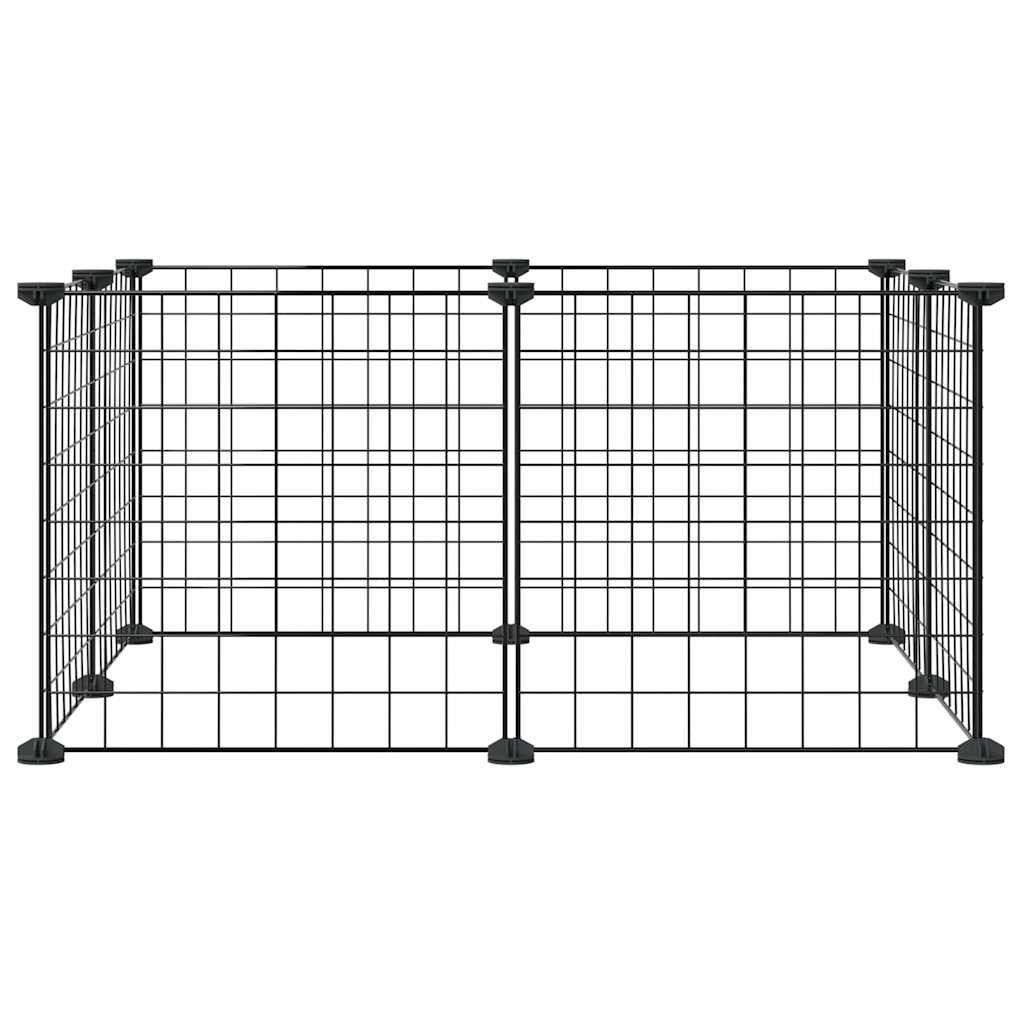 Vidaxl Pets Cage med 8 paneler 35x35 cm stål svart