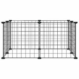 Vidaxl Pets Cage med 8 paneler 35x35 cm stål svart
