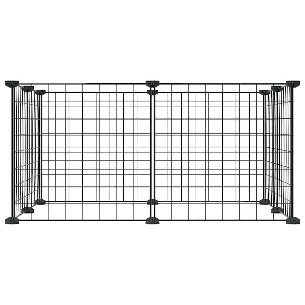 Vidaxl Pets Cage med 8 paneler 35x35 cm stål svart